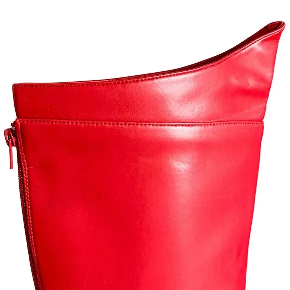 Pleaser Hero Engineer Costume Boots S Red Patent Size S Festival Costume Cosplay