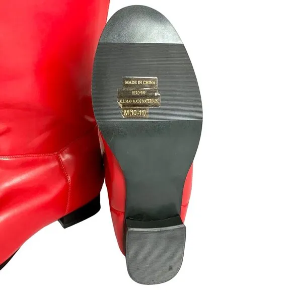 Pleaser Hero Engineer Costume Boots S Red Patent Size S Festival Costume Cosplay