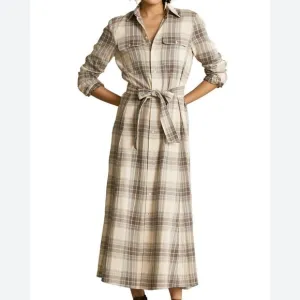 Polo Ralph Lauren Plaid Cotton Twill Shirtdress