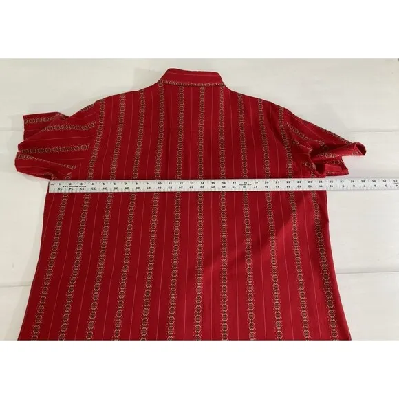 Polo Ralph Lauren Shirt Men's XL Red Vintage Classic Pearl Snap Rodeo Western
