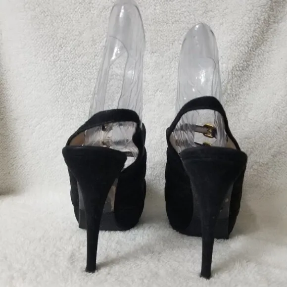Prada 3 strap slingback heels