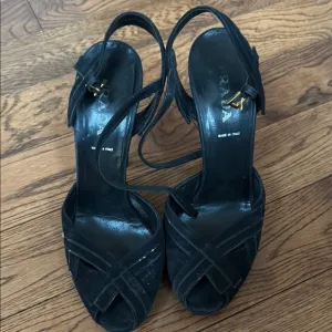 Prada Black Strappy Women's Heels
