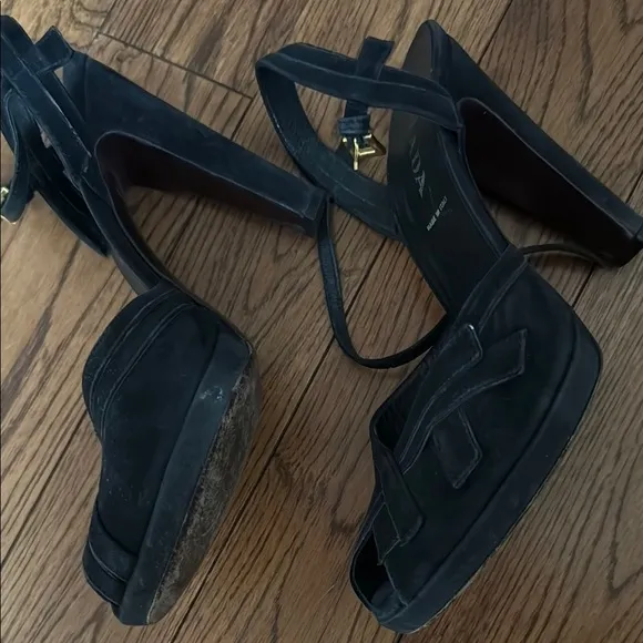 Prada Black Strappy Women's Heels