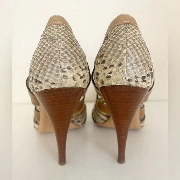 prada heels snakeskin shoes heels. 39.5