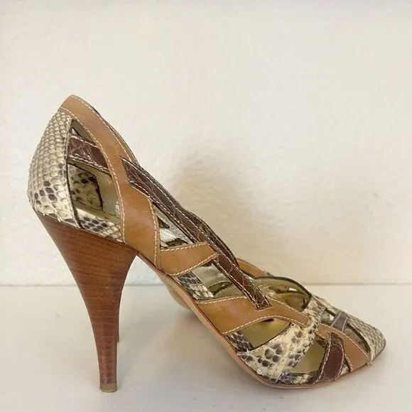 prada heels snakeskin shoes heels. 39.5
