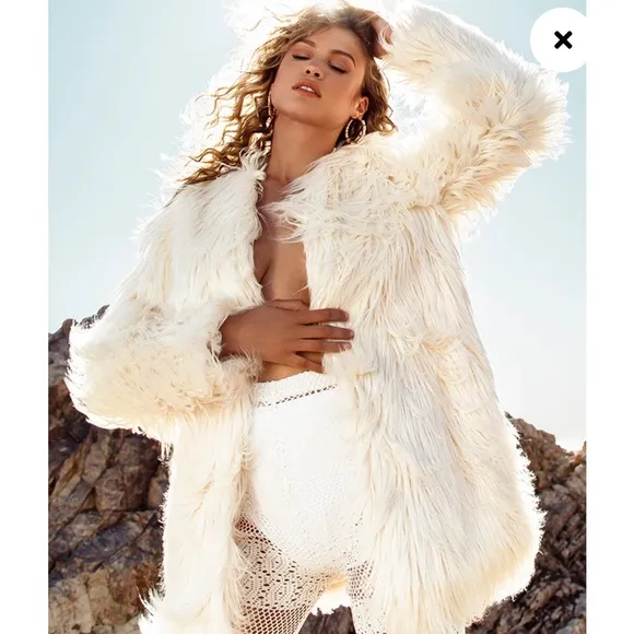 Prettylittlething Shaggy Faux Fur Jacket