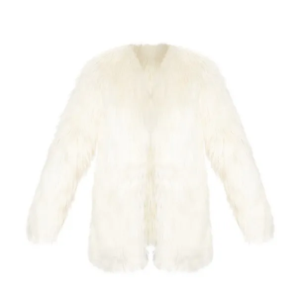 Prettylittlething Shaggy Faux Fur Jacket