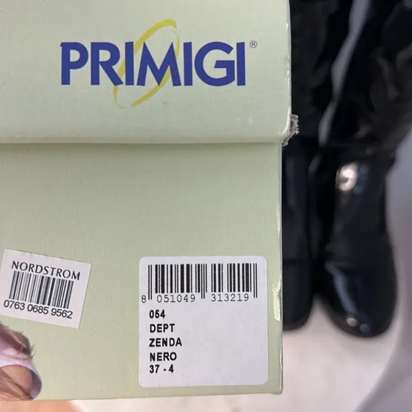 Primigi Zenda Black Patent Tall Boots for Girls
