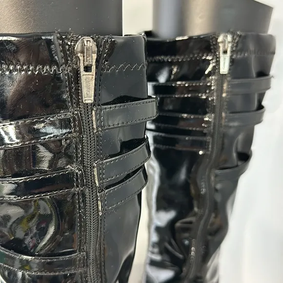Primigi Zenda Black Patent Tall Boots for Girls