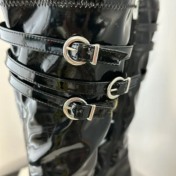 Primigi Zenda Black Patent Tall Boots for Girls