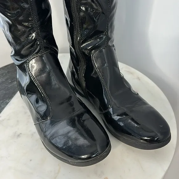 Primigi Zenda Black Patent Tall Boots for Girls