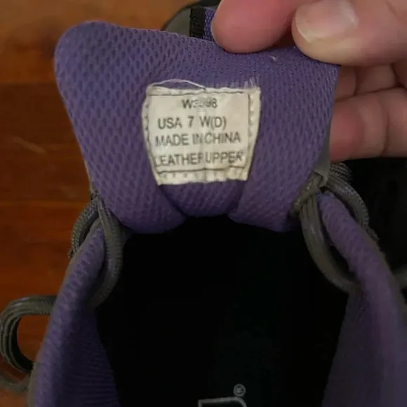 Propet Women’s Ridge Walker Low 2” Purple Gray Hiking Walking Trekking Boots 7W