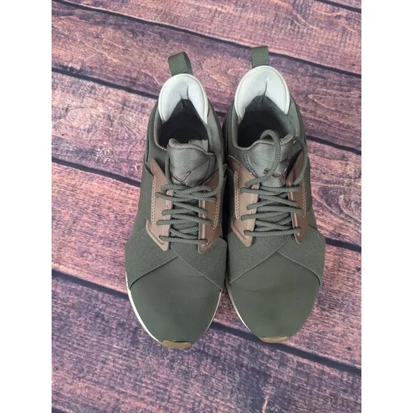 Puma Green Bronze Muse Metal Sz US7 Fashionable Footwear Rose Gold accents