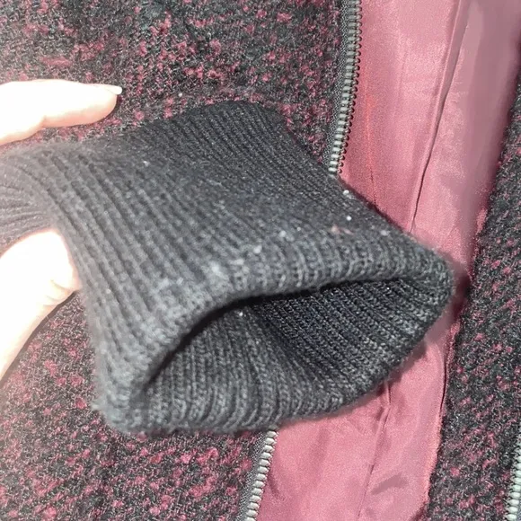 Rachel Rachel Roy Black and purple tweed Long zip up jacket