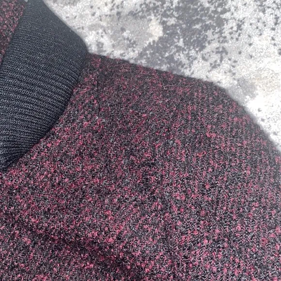 Rachel Rachel Roy Black and purple tweed Long zip up jacket