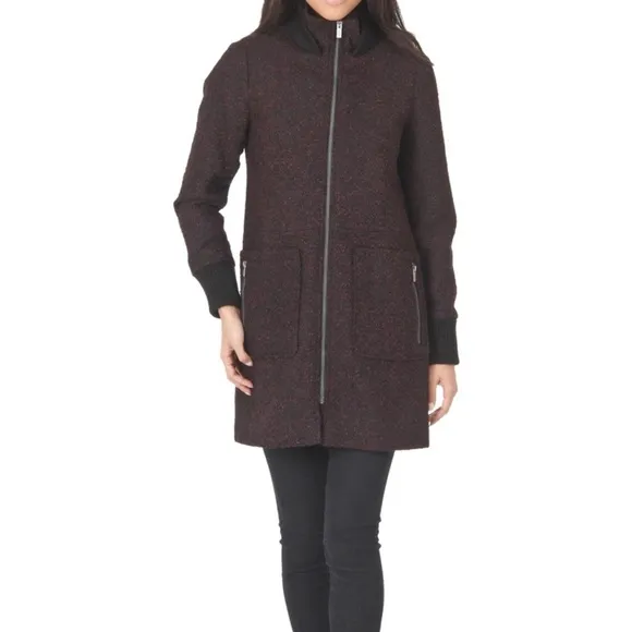 Rachel Rachel Roy Black and purple tweed Long zip up jacket