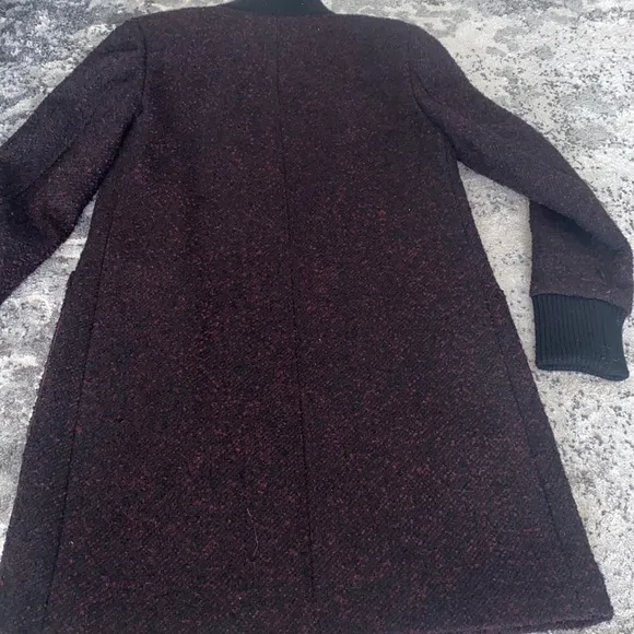 Rachel Rachel Roy Black and purple tweed Long zip up jacket
