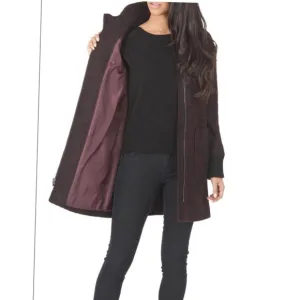 Rachel Rachel Roy Black and purple tweed Long zip up jacket