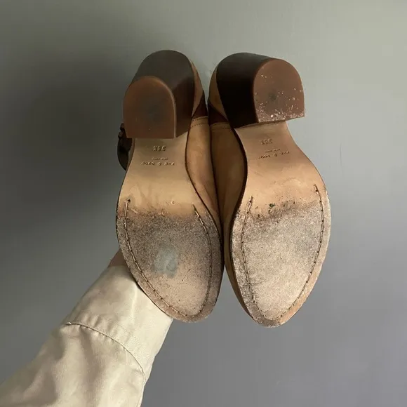 Rag &amp; Bone Kenny Nubuck Ankle Strap Heels Size 6.5