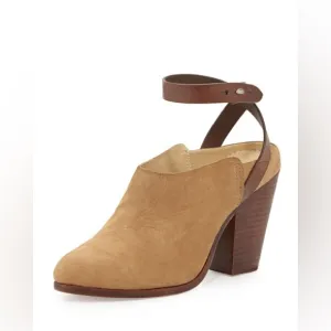 Rag &amp; Bone Kenny Nubuck Ankle Strap Heels Size 6.5