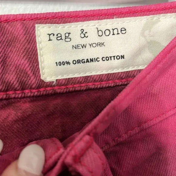 Rag &amp; Bone Maya 6” Shorts Bright Fuchsia 25 Organic Cotton NWT