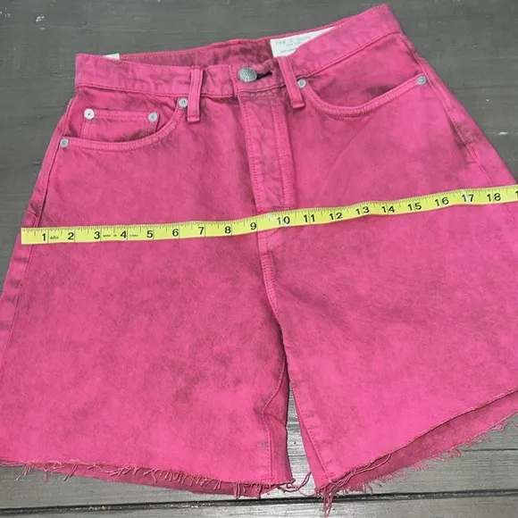 Rag &amp; Bone Maya 6” Shorts Bright Fuchsia 25 Organic Cotton NWT