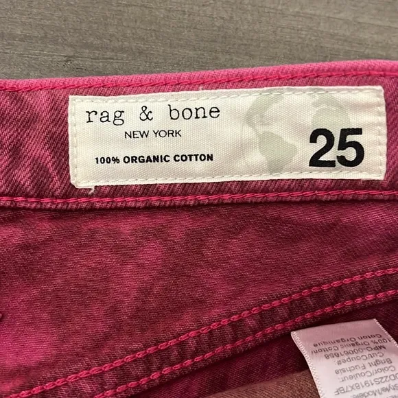 Rag &amp; Bone Maya 6” Shorts Bright Fuchsia 25 Organic Cotton NWT