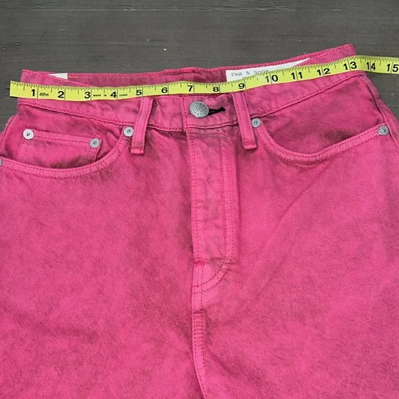 Rag &amp; Bone Maya 6” Shorts Bright Fuchsia 25 Organic Cotton NWT