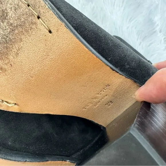 Rag &amp; Bone Newbury 2.0 Block Heel Suede Ankle Booties