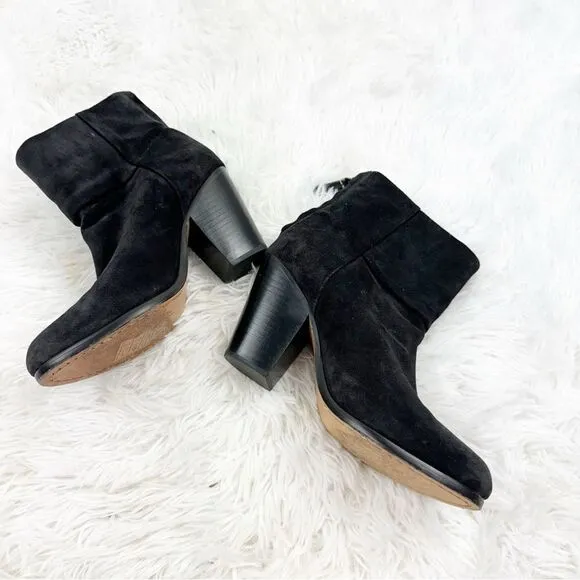 Rag &amp; Bone Newbury 2.0 Block Heel Suede Ankle Booties
