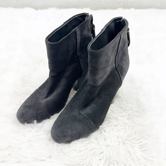 Rag &amp; Bone Newbury 2.0 Block Heel Suede Ankle Booties