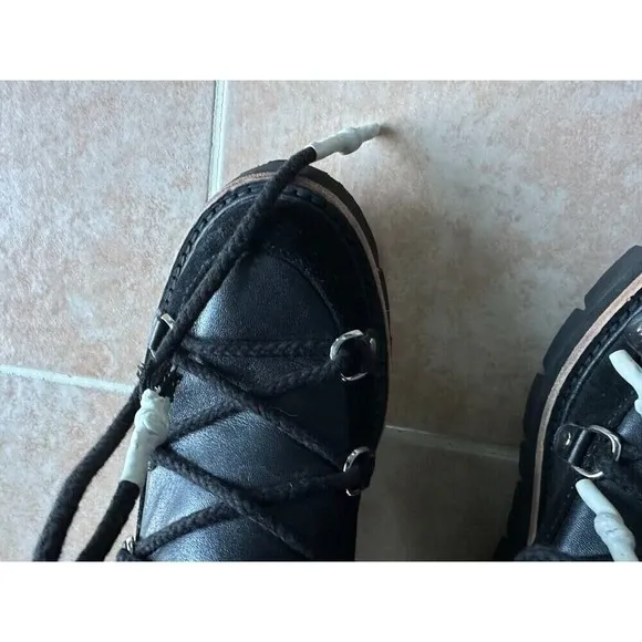 Rag &amp; Bone Skyler Shearling-lined Suede Hiking Boots size 39- US 8.5