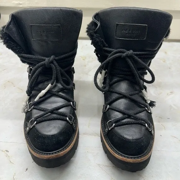 Rag &amp; Bone Skyler Shearling-lined Suede Hiking Boots size 39- US 8.5