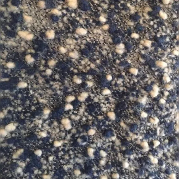 RAG &amp; BONE Merino Wool Blue White Speckled Crop Sweater Long Sleeve Scoop Neck L