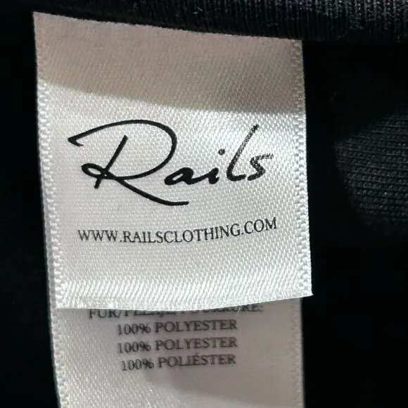 Rails Saga Leopard Print Teddy 1/4 Zip Pullover Jacket