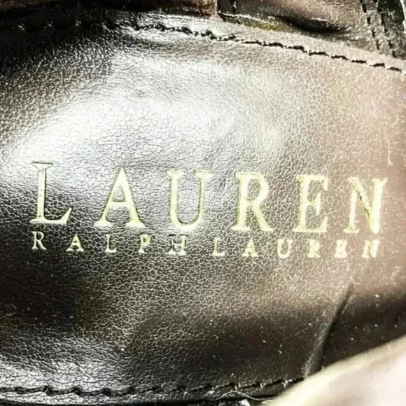 Ralph Lauren Bryce Brown Suede Knee High Heeled Boots Size 5.5