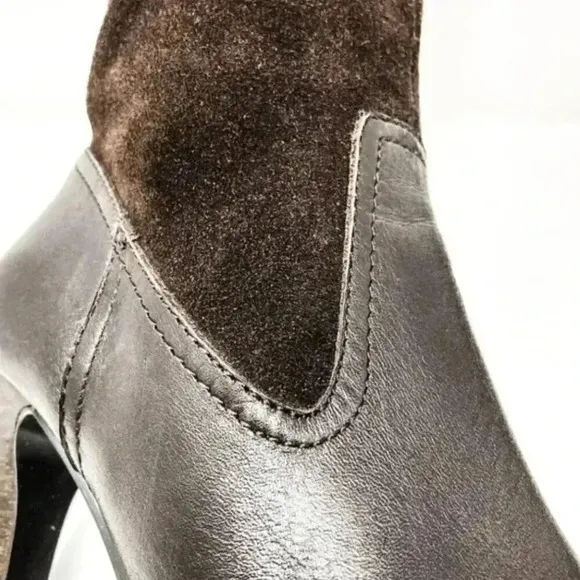 Ralph Lauren Bryce Brown Suede Knee High Heeled Boots Size 5.5