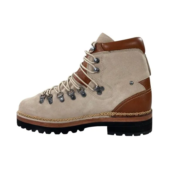 Ralph Lauren Polo Country Alpine Hiking Boots Mens 9.5 D Suede Milkshake/Snuff
