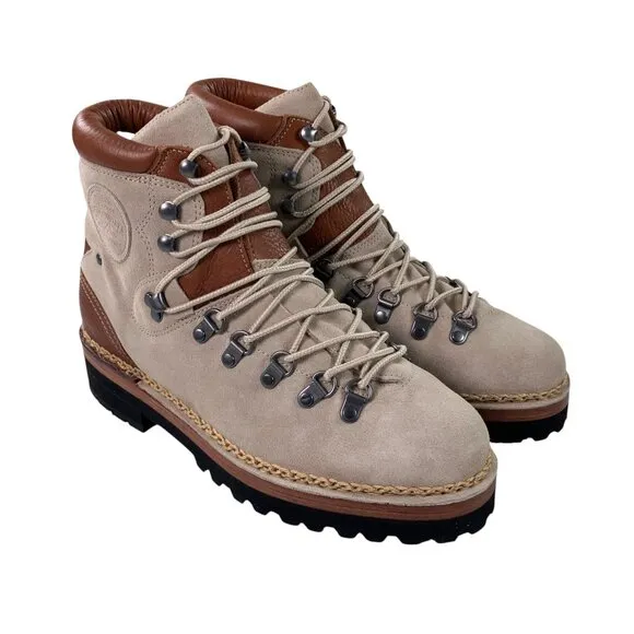 Ralph Lauren Polo Country Alpine Hiking Boots Mens 9.5 D Suede Milkshake/Snuff