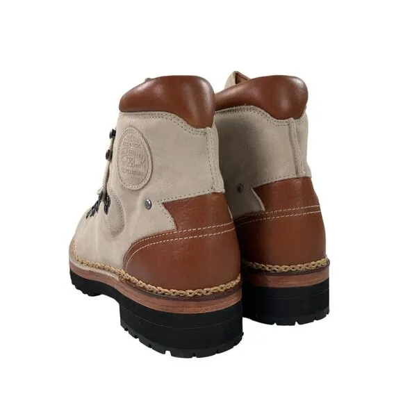 Ralph Lauren Polo Country Alpine Hiking Boots Mens 9.5 D Suede Milkshake/Snuff