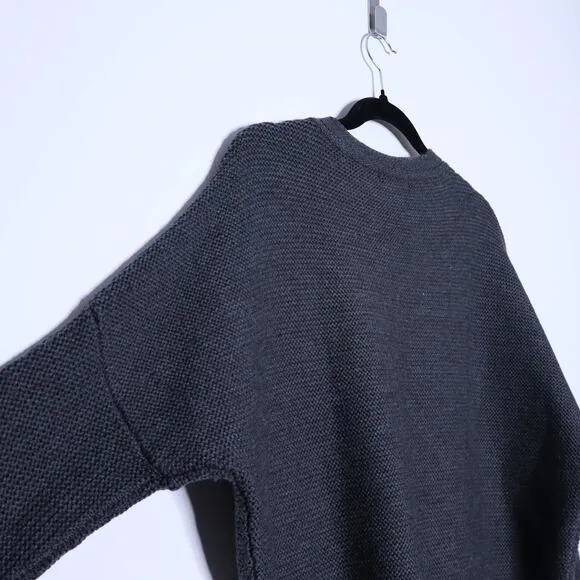 RAMY BROOK Frankie Chain Link Sweater Gray Wool Knit Long Sleeves Women's S