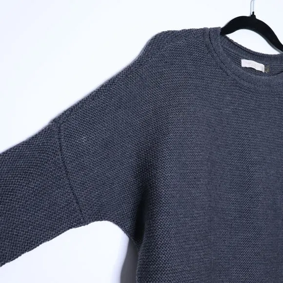 RAMY BROOK Frankie Chain Link Sweater Gray Wool Knit Long Sleeves Women's S