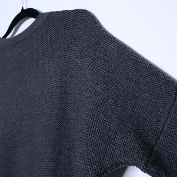 RAMY BROOK Frankie Chain Link Sweater Gray Wool Knit Long Sleeves Women's S