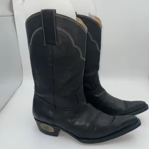 Rango Cowgirl Western Western Boots Black Leather Women's size 7.5 EU 38