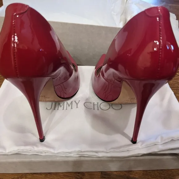 RARE -  Jimmy Choo Red Patent Leather Heels
