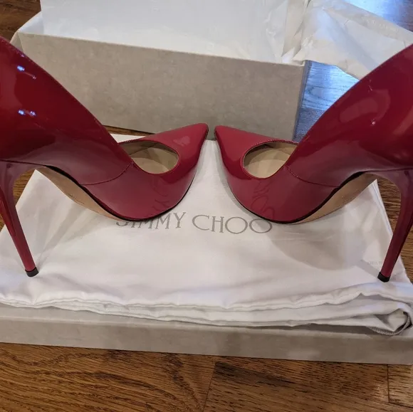 RARE -  Jimmy Choo Red Patent Leather Heels