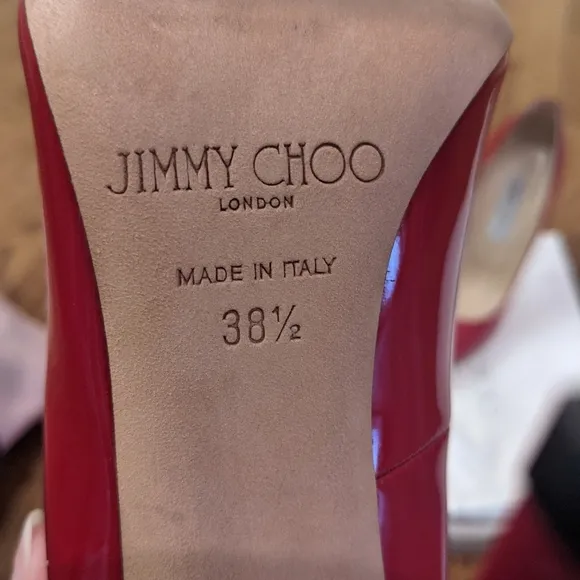 RARE -  Jimmy Choo Red Patent Leather Heels