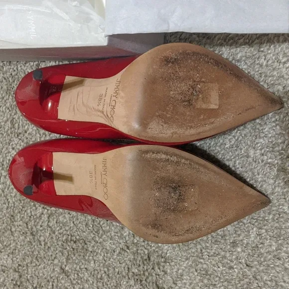 RARE -  Jimmy Choo Red Patent Leather Heels