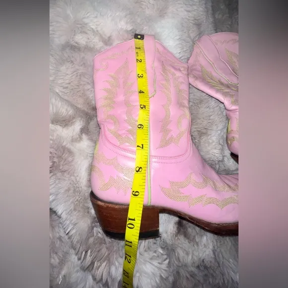 Rare OLD GRINGO Pink Embroidered Floral Western Boots Cowboy Boots 8.5