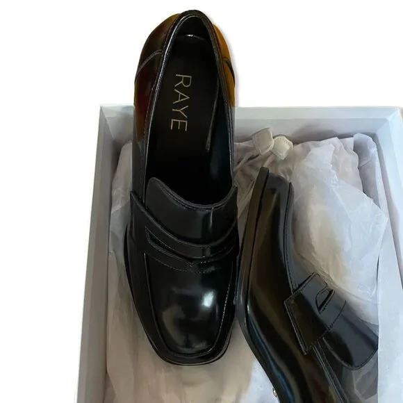 Raye Layla Loafers in Black shoes heels Revolve Sz 9